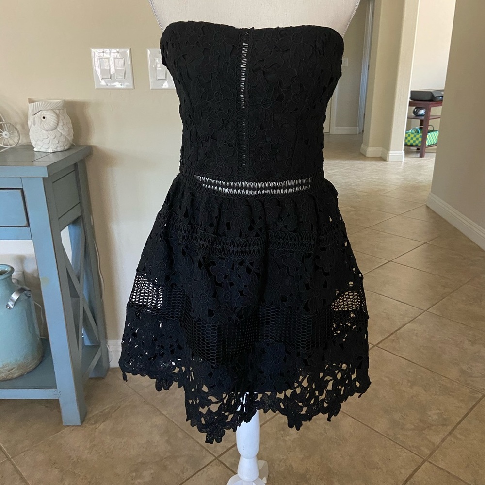 Black Strapless Dress